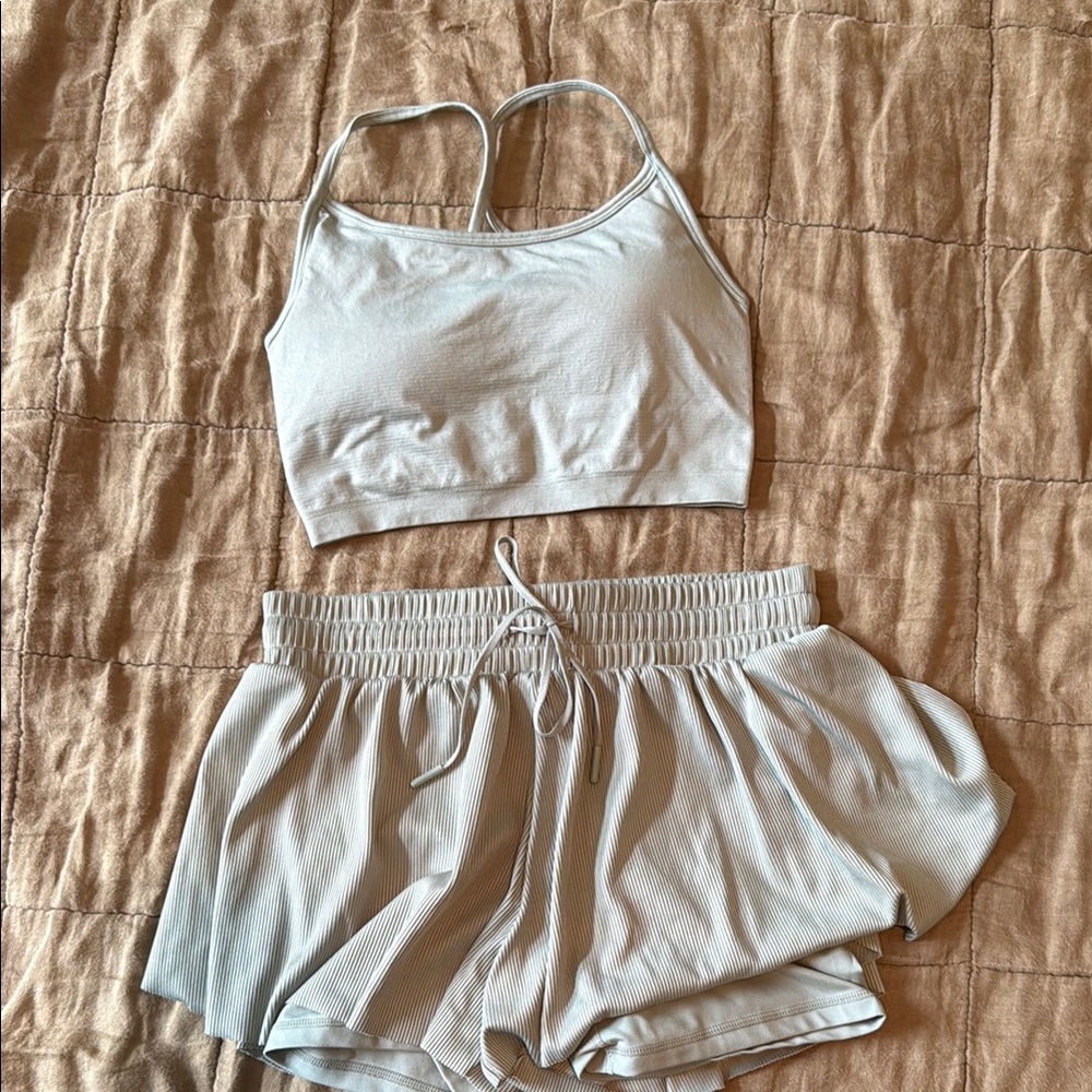 YOGALICIOUS Mint Green Matching Work Out Set